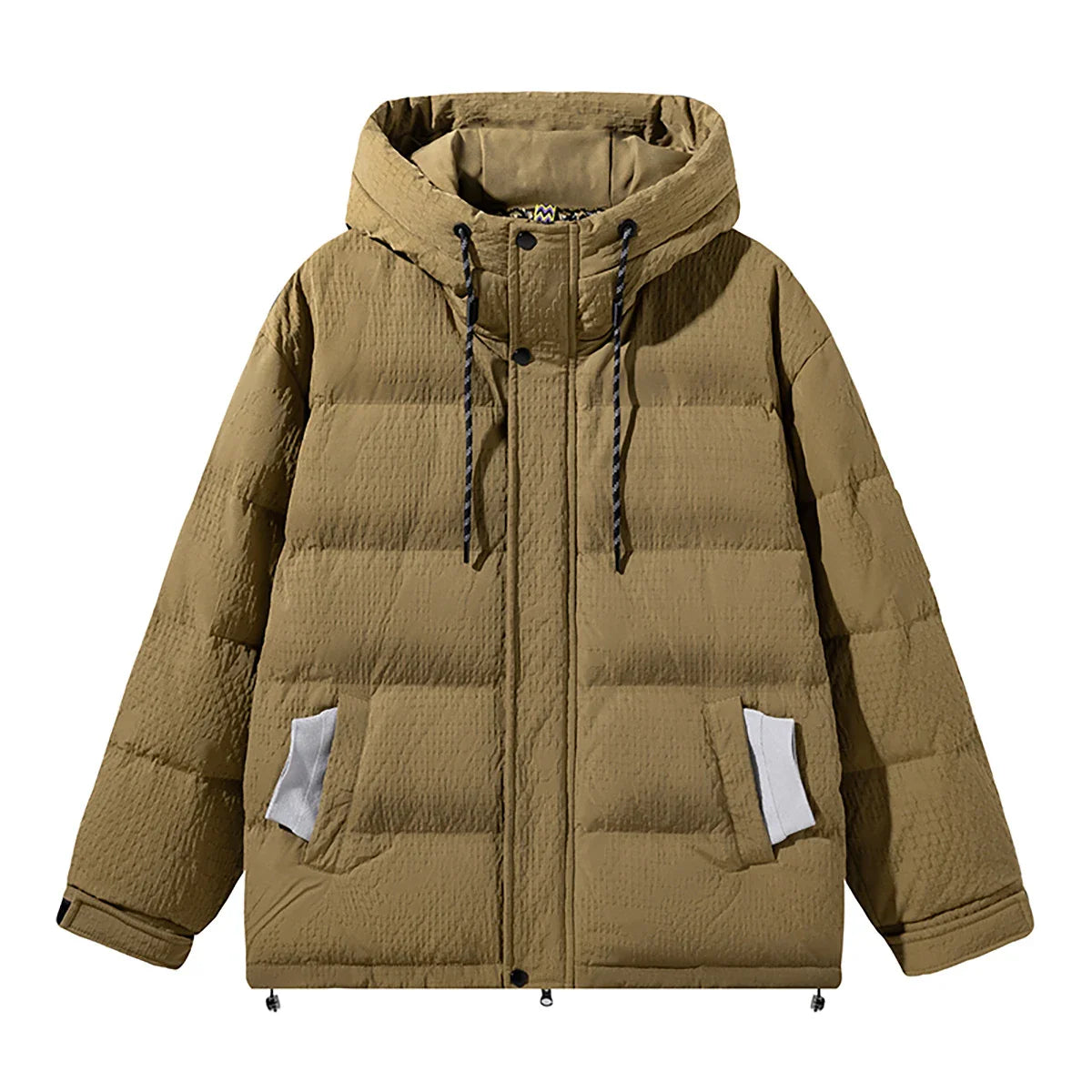 Fashionable and functional 90% white duck down casual coat with windproof and cold-resistant properties