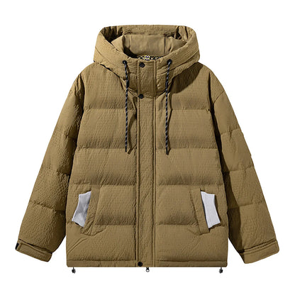 Fashionable and functional 90% white duck down casual coat with windproof and cold-resistant properties