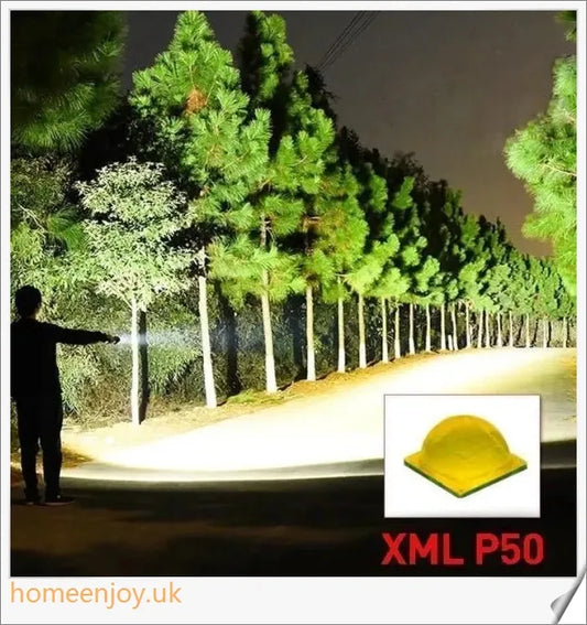 90,000 lumens of powerful, durable illumination from the Xhp50.2 LED flashlight