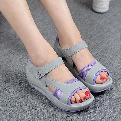 Breathable mesh fish mouth sandals in rosered colour, featuring a lightweight, non-slip sole for ultimate comfort and style.