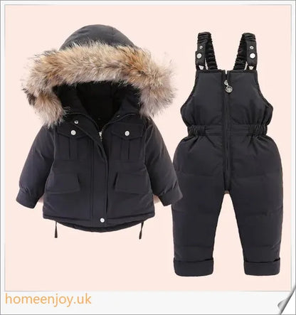 A cosy and stylish two-piece cotton set for babies and toddlers, available in a range of classic colours