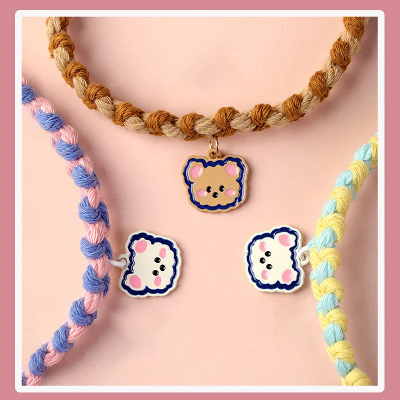 Adjustable Cute Pet Collars with Bear Pendant for Cats, Dogs, and Puppies in the UK