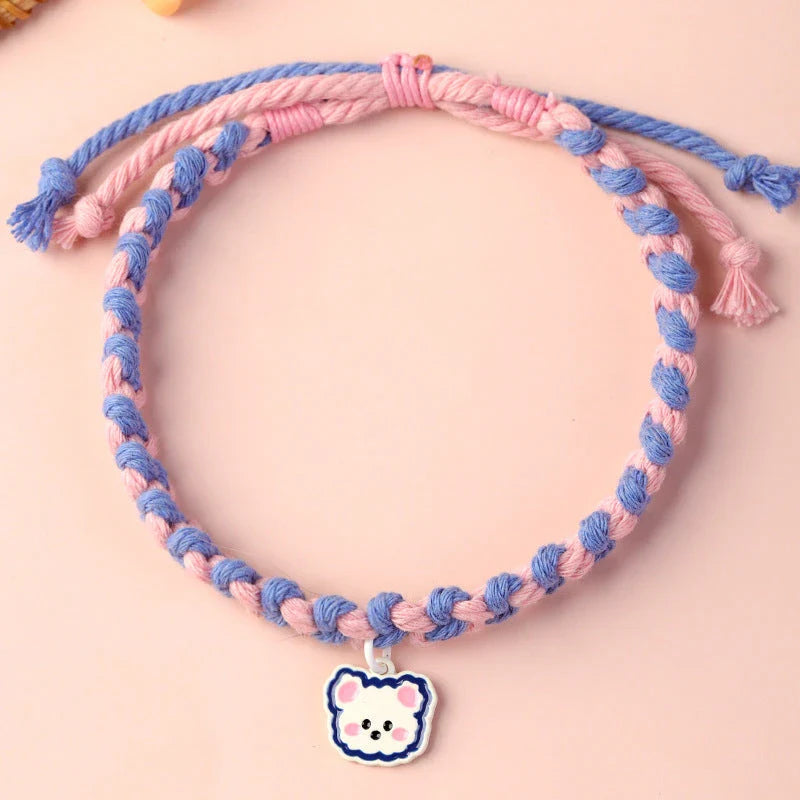 Adjustable Cute Pet Collars with Bear Pendant for Cats, Dogs, and Puppies in the UK