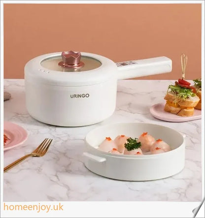 A sleek and stylish 700W electric ceramic liner cooking pot with adjustable temperature settings and a generous 1.6L capacity