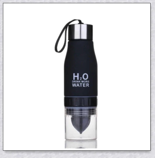 Customizable H2O Fruit Infusion Water Bottle in various colours, designed for active lifestyles and healthy hydration