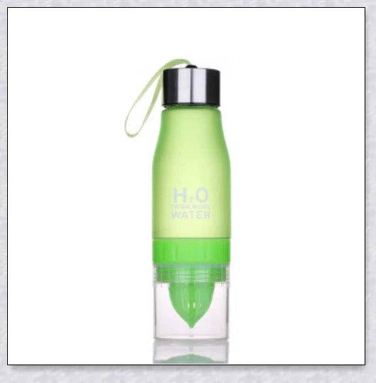 Customizable H2O Fruit Infusion Water Bottle in various colours, designed for active lifestyles and healthy hydration