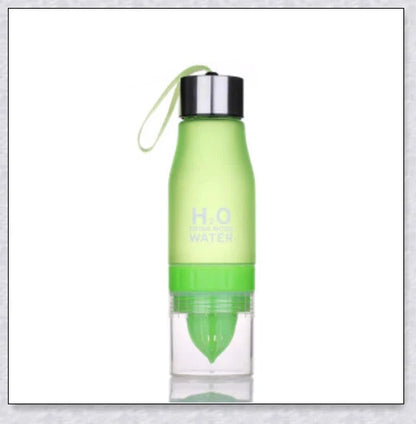 Customizable H2O Fruit Infusion Water Bottle in various colours, designed for active lifestyles and healthy hydration