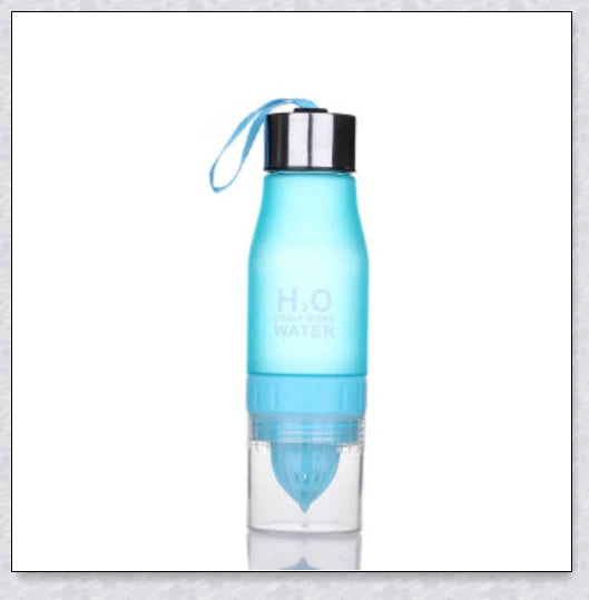 Customizable H2O Fruit Infusion Water Bottle in various colours, designed for active lifestyles and healthy hydration