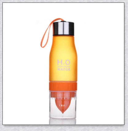 Customizable H2O Fruit Infusion Water Bottle in various colours, designed for active lifestyles and healthy hydration
