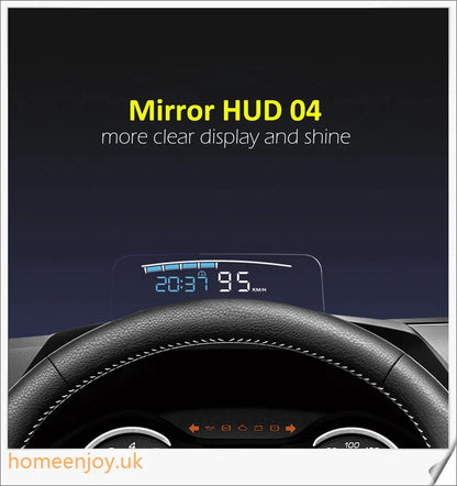 Car Speed Projector - Windshield Speedometer with Mirror Projecting Display, Intelligent Alarms, and Easy OBD-II Installation