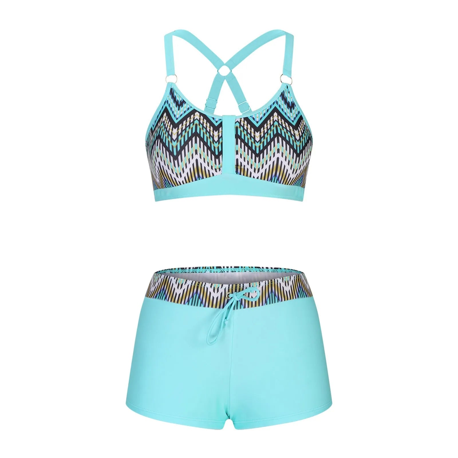 Women's floral print split bikini swimsuit in various colours and sizes