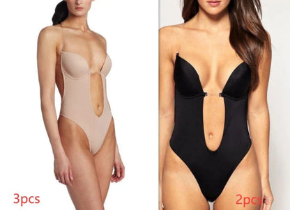 Backless shapewear bra designed to provide a smooth, flattering silhouette under summer dresses