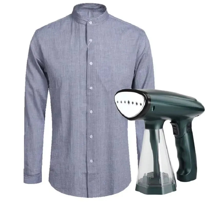 Handheld ironing machine 1500W with detachable 200ml tank and folding handle in blackish green