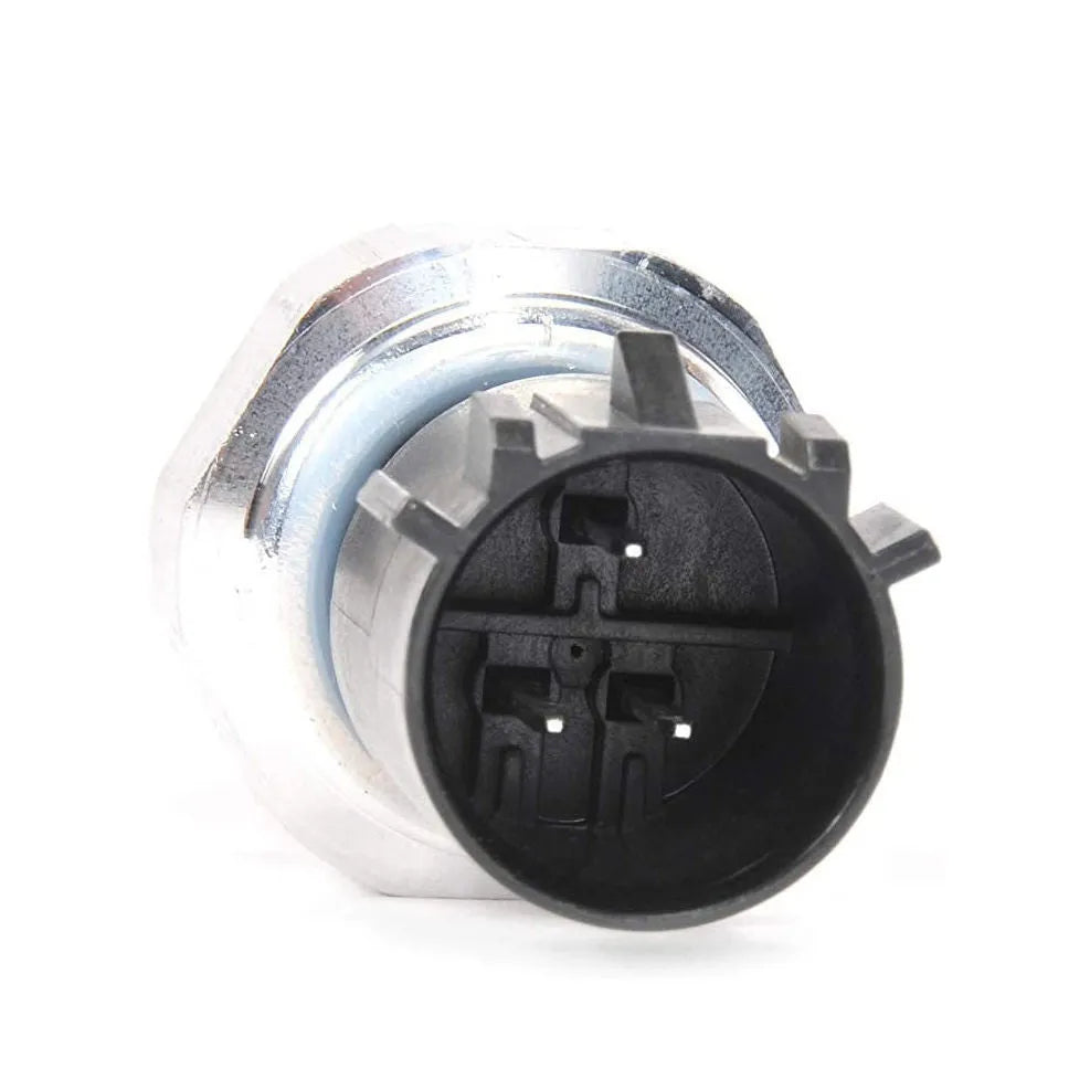 Silver coloured automobile fuel pressure sensor for petrol engines