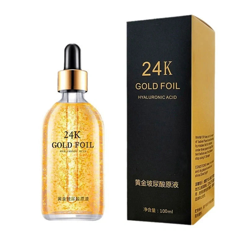 24K nicotinamide facial essence bottle with hyaluronic acid and ginseng extract, 100g content
