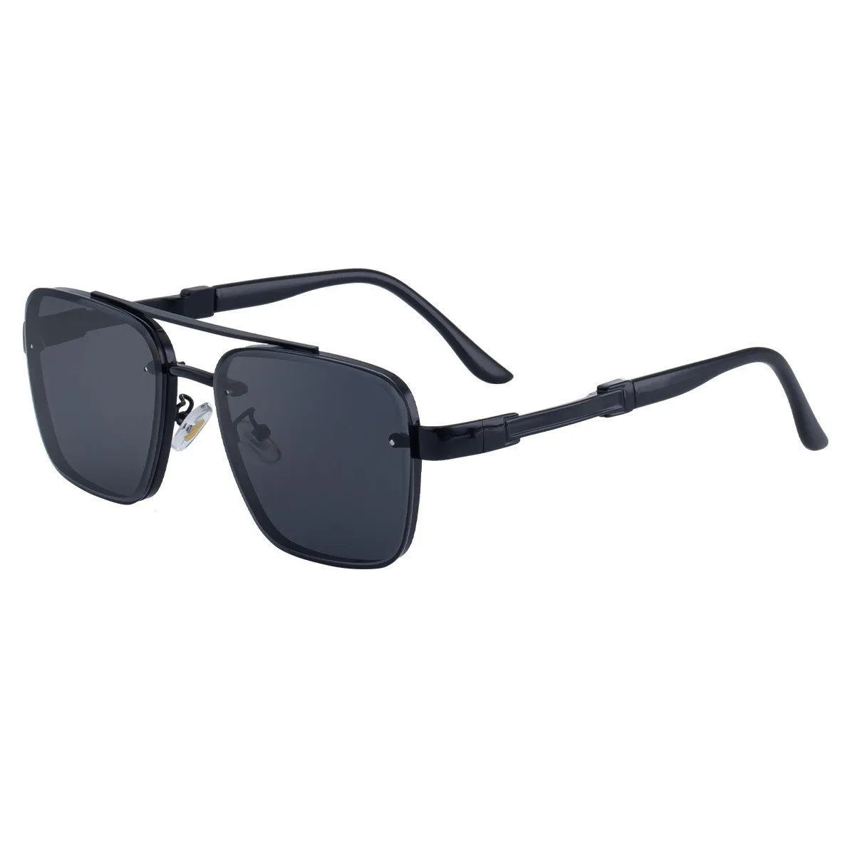 Men's vintage style sunglasses with UV protection in gold double gray colour option
