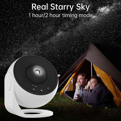 Premium Galaxy Projector Lamp with 12 Celestial Display Scenarios, Adjustable Lighting, and Compact Design for Home Decor