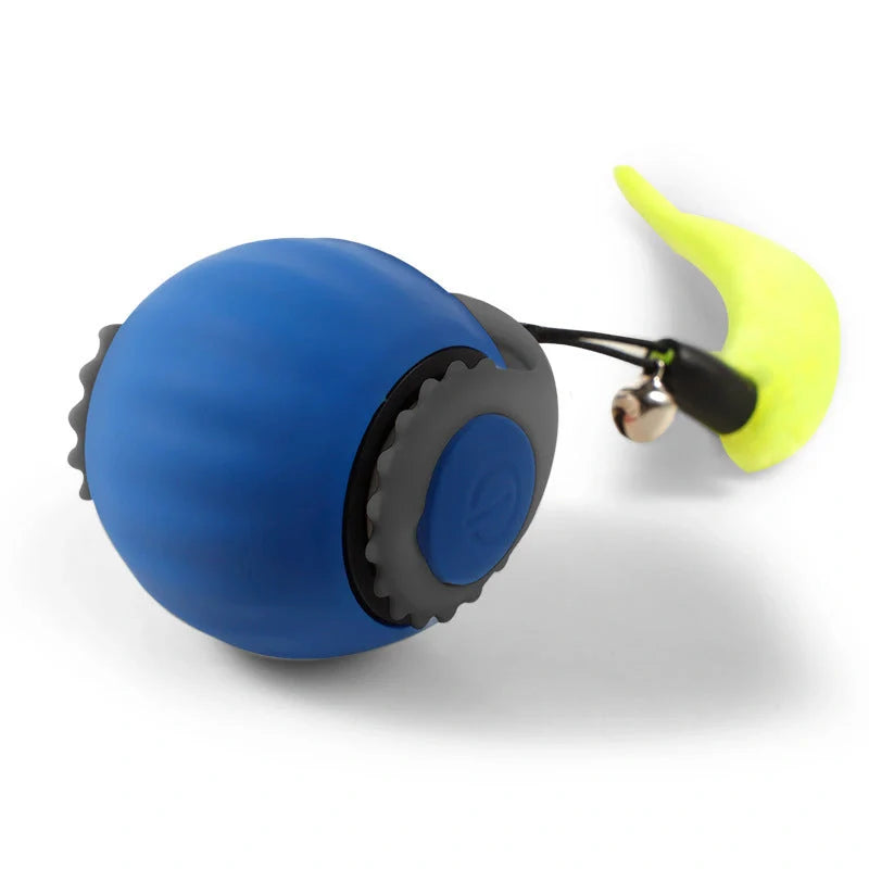 Gravity-activated cat toy ball with automatic motion for endless feline fun