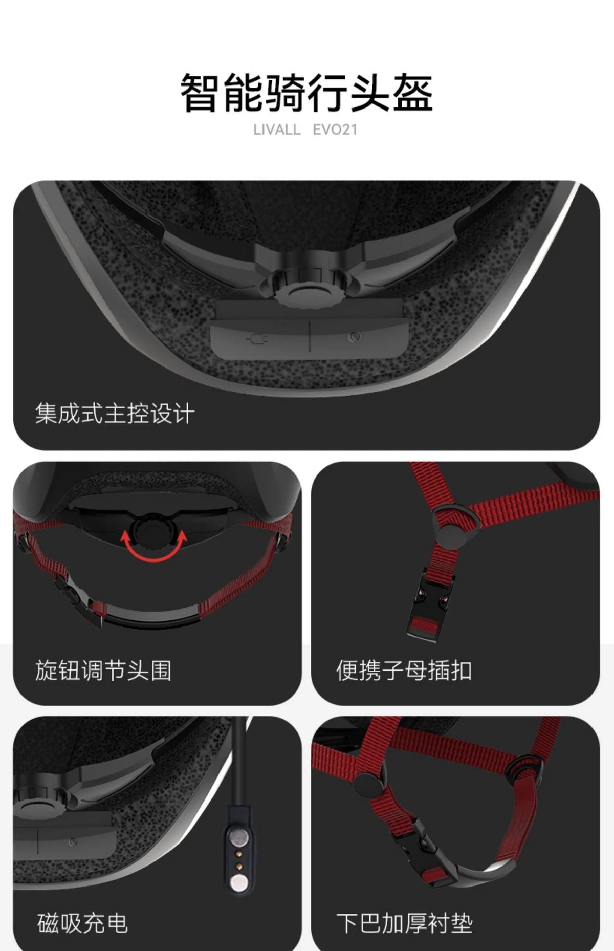 Smart bicycle helmet with integrated LED safety lights for night cycling in multiple colour options