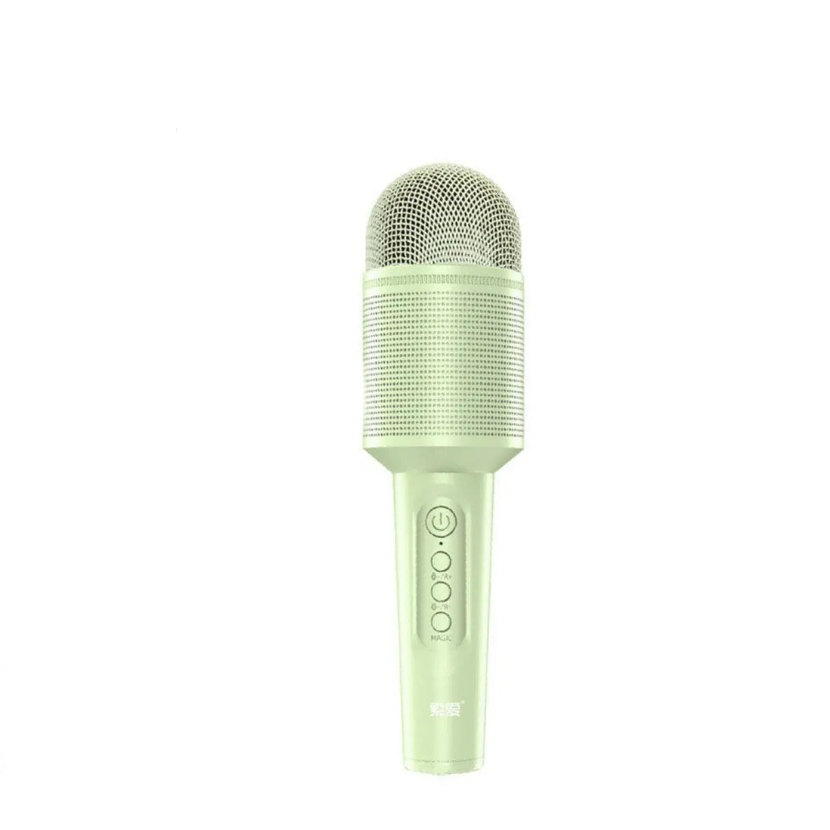 Wireless Bluetooth karaoke microphone in pink, blue or green colour with USB connection option