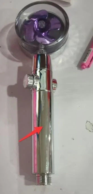 Turbo Propeller Shower Head with 360° fan extension and holder for a luxurious shower experience