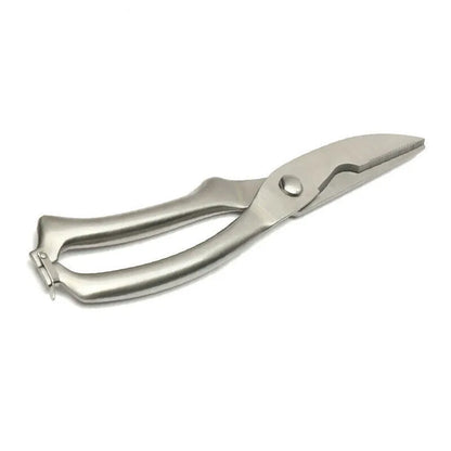 Stainless steel kitchen shears for cutting poultry and fish bones with ergonomic handle