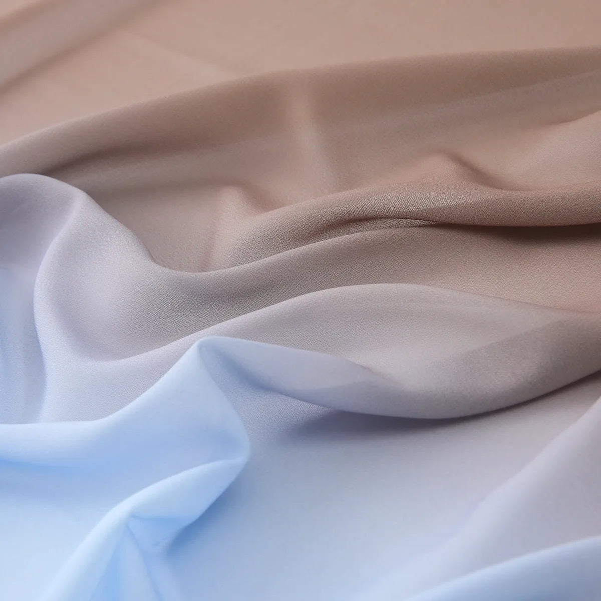 Long chiffon scarf for women in various colours, showing lightweight fabric and 175cm length
