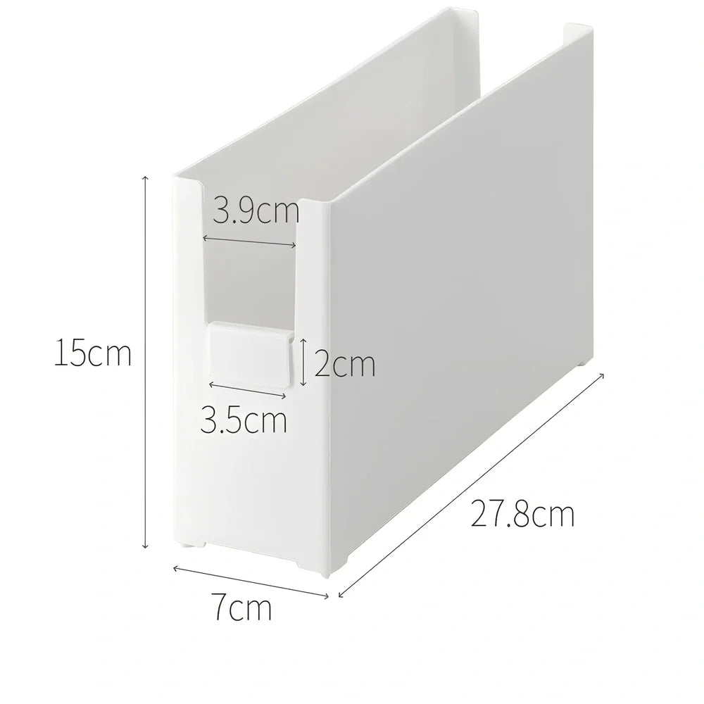 ABS plastic storage box with adjustable compartment dividers for household organisation