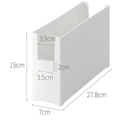 ABS plastic storage box with adjustable compartment dividers for household organisation