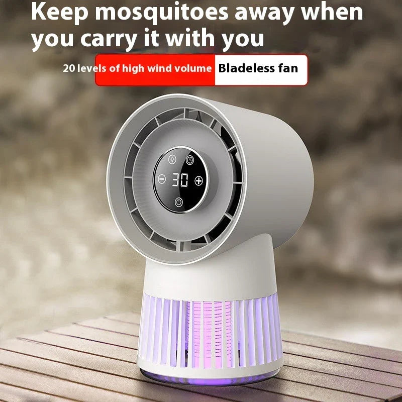 Powerful 2-in-1 Mosquito Killer & USB Fan - Rechargeable Desk Accessory