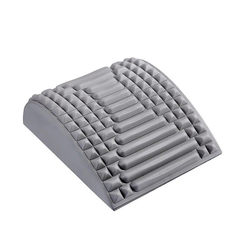 Premium back stretcher pillow with acupressure design to relieve neck, lumbar, and sciatica pain
