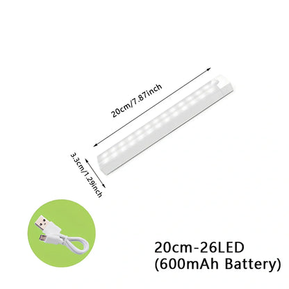 Wireless LED motion sensor night light with magnetic mounting in various sizes