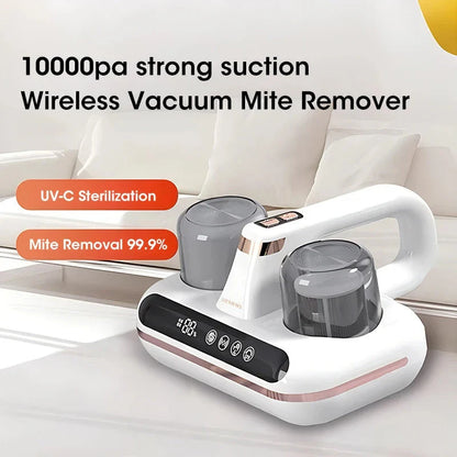 Powerful cordless mattress vacuum cleaner with advanced features for deep cleaning and dust mite removal