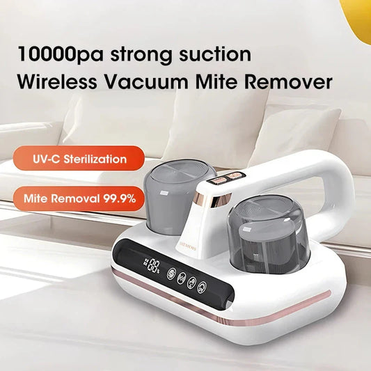 Powerful cordless mattress vacuum cleaner with advanced features for deep cleaning and dust mite removal