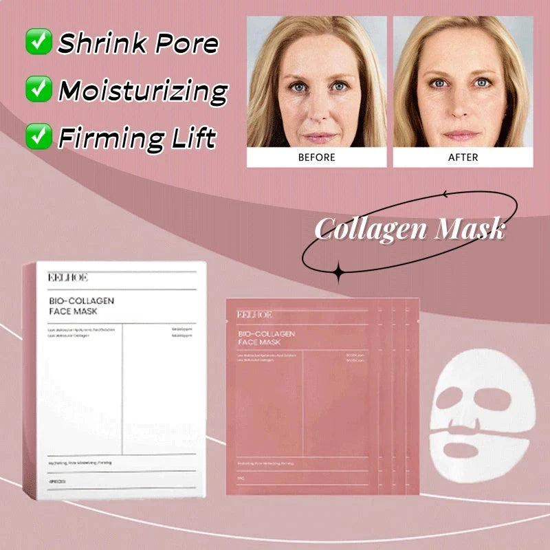 Rejuvenating collagen face mask for hydrating, firming, and brightening skin