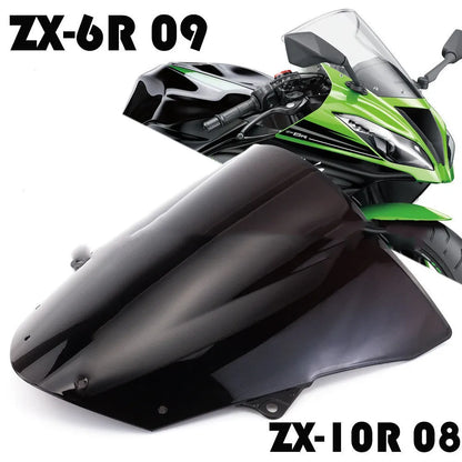 Blue and brown motorcycle windscreen for Kawasaki ZX-6R 636 and ZX-10R models