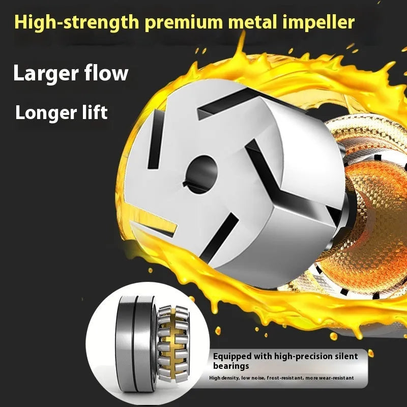 Portable rechargeable oil well pump with aluminium alloy body and lithium battery components
