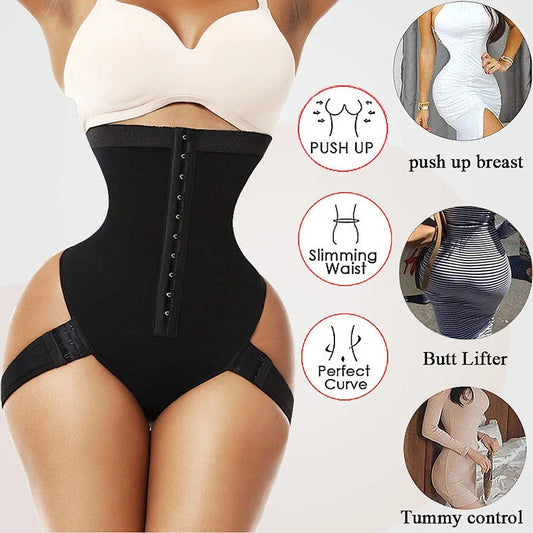 Butt Lifter Control Panties Seamless Shapewear in black and skin tone
