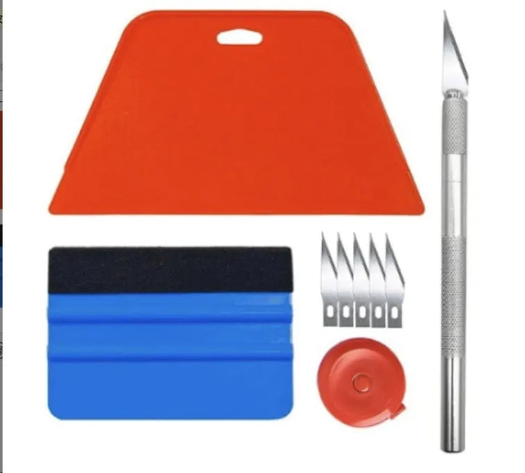 10 piece plastic car film smoothing tool set for automotive window tint and vinyl application