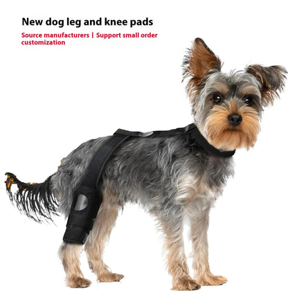 Adjustable neoprene dog hind leg support brace for hip dysplasia and arthritis.
