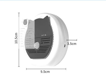 Compact white pet deodorant air purifier for cat litter boxes with USB charging