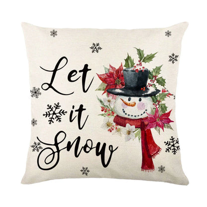 Cozy snowflake throw pillow covers with vibrant holiday designs in multiple color options
