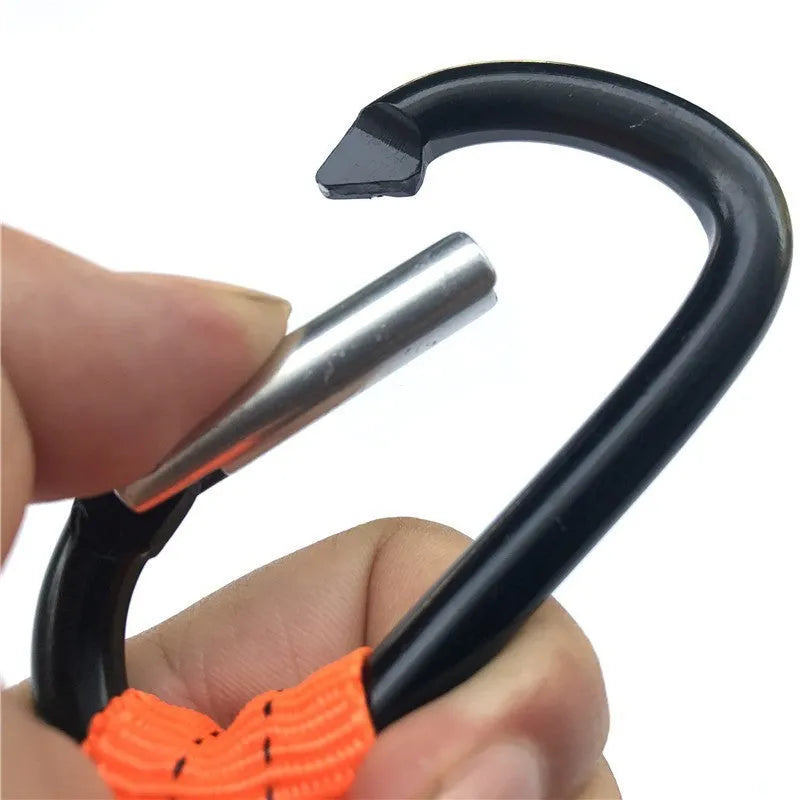 Orange 90cm fishing rod safety rope with connection hardware for 10kg fall protection