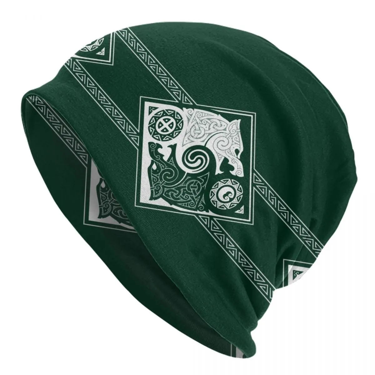 Viking totem wolf print double-layer elastic sleeve cap in various colours for hip hop street dance