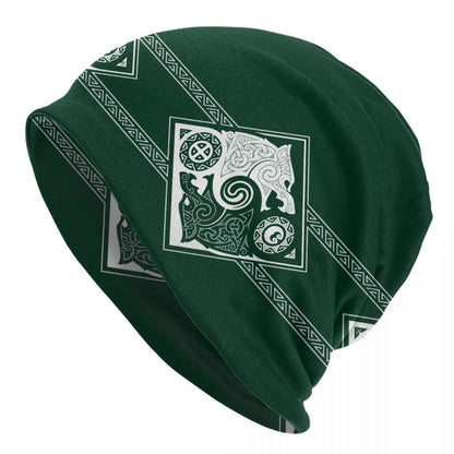 Viking totem wolf print double-layer elastic sleeve cap in various colours for hip hop street dance
