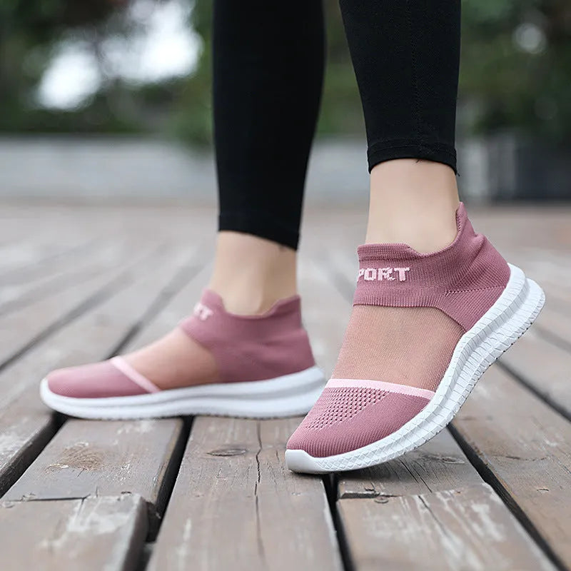 Flyknit woven socks shoes with lace closure and MD sole in multiple colour options