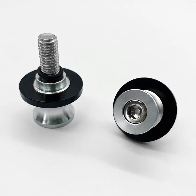 Aluminium alloy frame screw in 6mm, 8mm, and 10mm sizes, shown in blue, red, black, silver, and gold for motorbike parking lift and car trim.