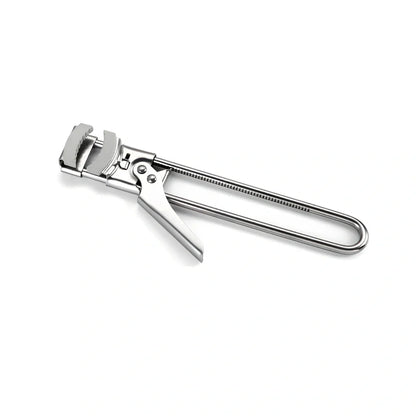 Adjustable stainless steel bottle and jar opener, 19cm long, 120g weight with non-slip handle for secure grip