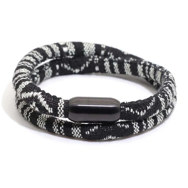 Bohemian Men's Stainless Steel Magnet Charm Bracelet in various colours
