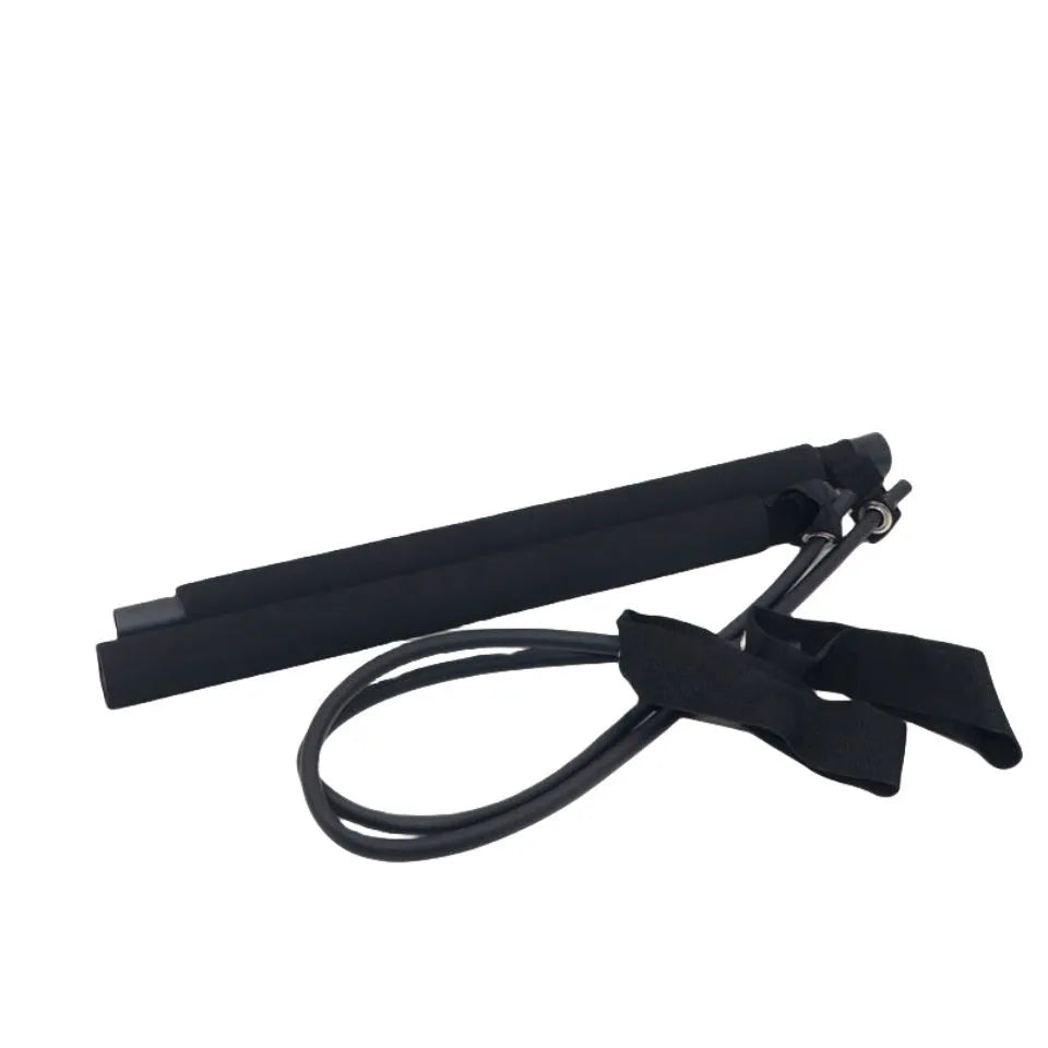 Adjustable fitness pulling rope for hip training and body shaping in purple, pink, blue, or black colours.